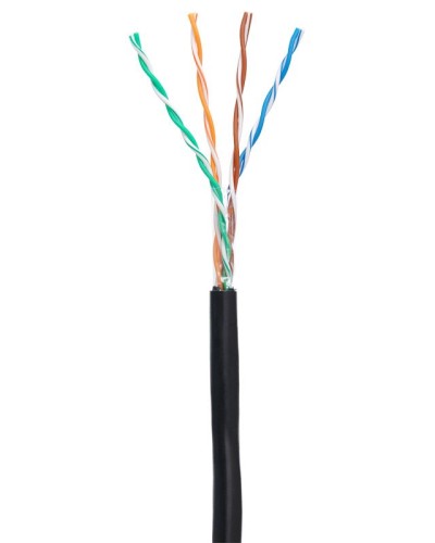 U/UTP 4pair, Cat5e, Out, PE (EC-UU004-5E-PE-BK-1). Кабель «витая пара» (LAN) для структурированных систем связи. NETLAN в Омске