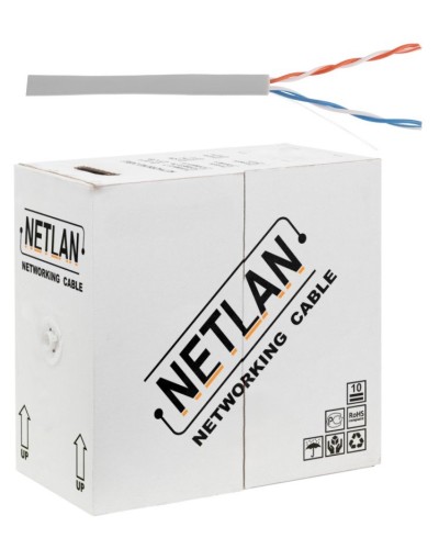 U/UTP 2pair, Cat5, In, PVC, CCA (CCA-UU002-5-PVC-GY) . Кабель «витая пара» (LAN) для структурированных систем связи. NETLAN в Омске