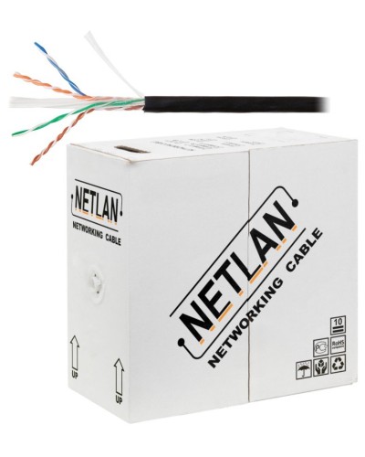 U/UTP 4pair, Cat6, Solid, Out, PE (EC-UU004-6-PE-BK). Кабель «витая пара» (LAN) для структурированных систем связи. NETLAN в Омске