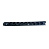 NTSS-PDU-DA2037 гор.размещ. 9xSchuko базовые 16A клеммная колодка. Блок розеток 19. NTSS