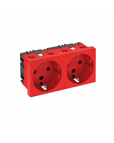 STD-D0 SRO2, (6120028). Розетка 0° двойная 2х2К+З, со шторками, 16А 250В красная. OBO Bettermann в Омске