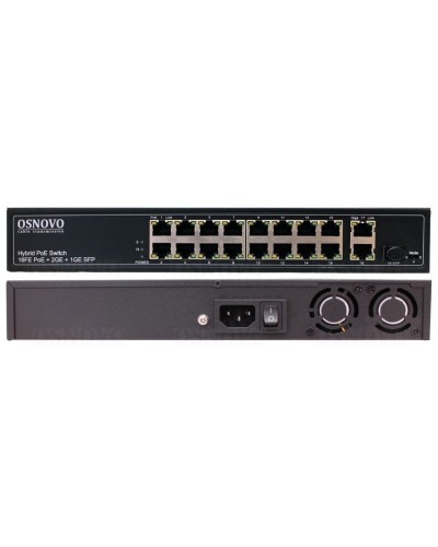 SW-61621(300W). Коммутатор 16-портовый Fast Ethernet с PoE. OSNOVO в Омске