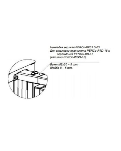 PERCo-RF01 0-03. Накладка верхняя. PERCo в Омске