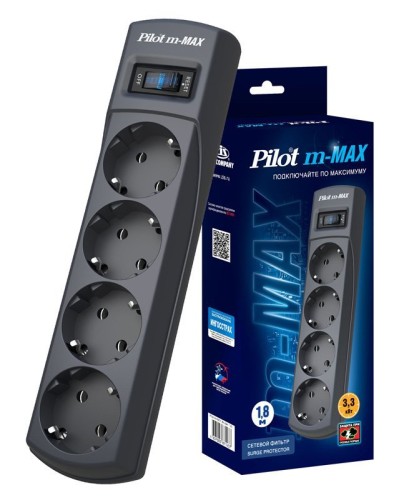 Pilot m-MAX 1.8м. Сетевой фильтр. Pilot в Омске