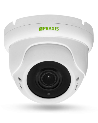 PP-7141IP 2.8-12 AUDIO. Видеокамера IP купольная. Praxis в Омске