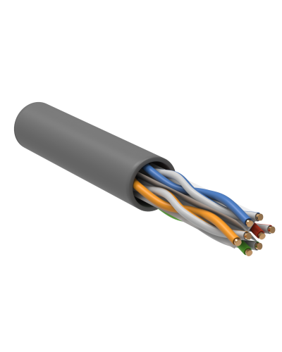 U/UTP, CAT 6, ZH нг(А)-HF, 4PR, 23AWG, INDOOR, SOLID, серый, 305 м, REXANT (01-0067). Кабель «витая пара» (LAN) для структурированных систем связи. Rexant в Омске
