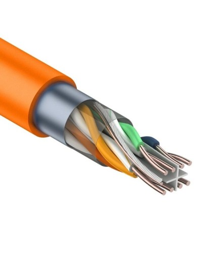 F/UTP, CAT 6, ZH нг(А)-HF, 4PR, 23AWG, INDOOR, SOLID, оранжевый, 305 м, REXANT (01-0151). Кабель «витая пара» (LAN) для структурированных систем связи. Rexant в Омске