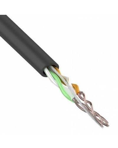 U/UTP, CAT 5e, PE, 2PR, 24AWG, OUTDOOR, SOLID, черный, 305м, REXANT (01-0025). Кабель «витая пара» (LAN) для структурированных систем связи. Rexant в Омске