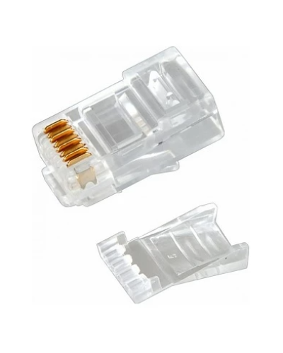 Разъем RJ-45(8P8C) под витую пару, UTP, CAT 6, с вставкой REXANT (05-1031). Разъем RJ-45. Rexant в Омске