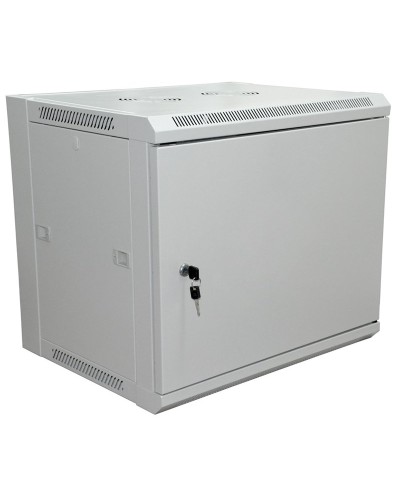 Шкаф телекоммуникационный 19 настенный 6U 600×450×370 мм (ШxГxВ) - передняя дверь металл, боковые стенки съемные (разобранный), RAL 7035 (04-2210). Шкаф телекоммуникационный 19 настенный 6U. Rexant в Омске