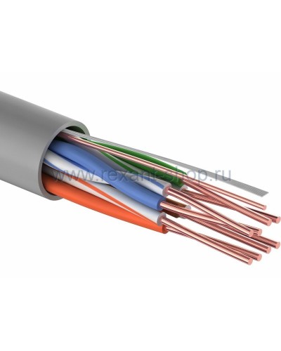U/UTP 4PR, 24AWG, CAT5e, PVC, 100м REXANT (01-0043-100). Кабель «витая пара» (LAN) для структурированных систем связи. Rexant в Омске