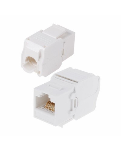 Модуль Keystone Jack RJ-45(8P8C) UTP, CAT 6, тип 180 градусов, самозажимной, белый REXANT (05-1052): Модуль Keystone Jack в Омске