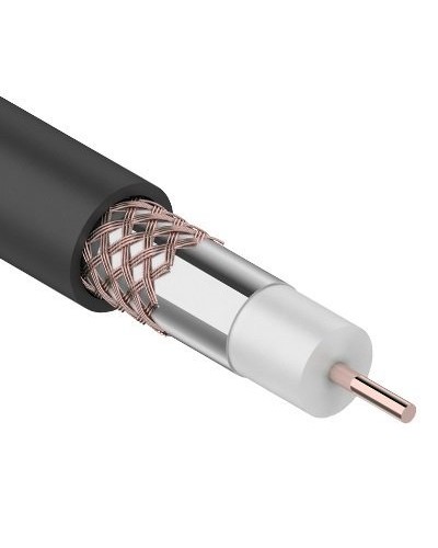 RG-6U+Cu, 75 Ом, Cu/Al/Cu, 64%, 305 м OUTDOOR REXANT (01-2232). Кабель коаксиальный радиочастотный. Rexant в Омске