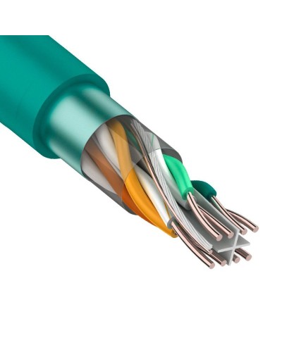 F/UTP, CAT 6, нг(А)-LSLTx, 4х2х0,575мм, 23AWG, INDOOR, SOLID, зеленый, 305м REXANT (01-0171). Кабель «витая пара» (LAN) для структурированных систем связи. Rexant в Омске