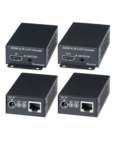 HE02EI. Комплект для передачи HDMI-сигнала с ИК-повторителем. SC&T в Омске
