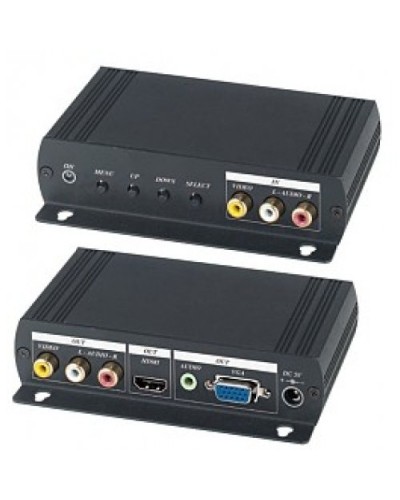 AD001HH. Преобразователь композитного видео и аудиосигналов в VGA и HDMI. SC&T в Омске