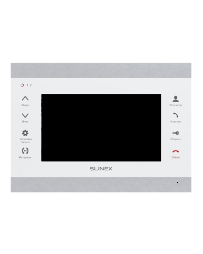 SL-07MHD (серебро+белый). Монитор домофона цветной с функцией «свободные руки». SLINEX в Омске