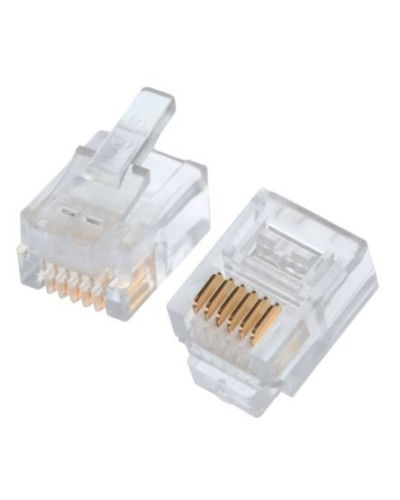 Коннекторы 6P6C (RJ-11) (100шт) (10-0228). Телефонный разъем 6P6C (RJ-11). SUPRLAN в Омске