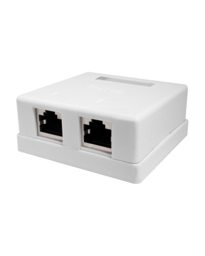 Розетка настенная RJ-45, 8P8C, Cat.5e, 2 порта, FTP (10-0308). Компьютерная розетка. SUPRLAN в Омске