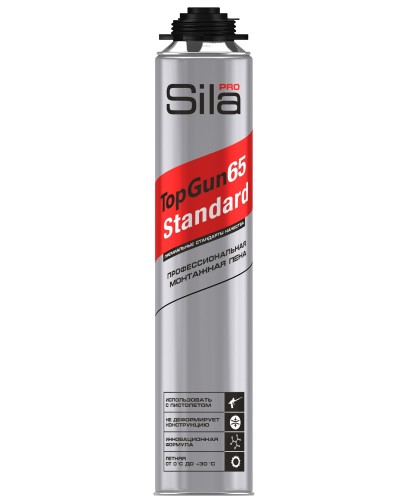 Пена монтажная Sila Pro TopGun 65 STANDARD, 850 мл. Пена монтажная профессиональная. Sila в Омске
