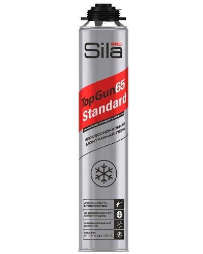 Пена монтажная Sila Pro TopGun 65 STANDARD winter, 850 мл. Пена монтажная профессиональная. Sila в Омске