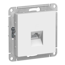 AtlasDesign розетка RJ45, кат. 5Е, 1-местная, скрытой установки, механизм, белый (ATN000183). Розетка компьютерная. Systeme Electric