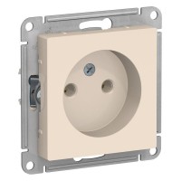 AtlasDesign розетка 1-местная без заземления без шторок, скрытой установки, механизм, бежевый (ATN000241). Розетка. Systeme Electric
