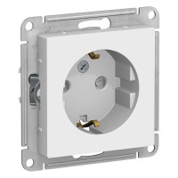AtlasDesign розетка 1-местная с заземлением со шторками, скрытой установки, механизм, белый (ATN000145). Розетка. Systeme Electric