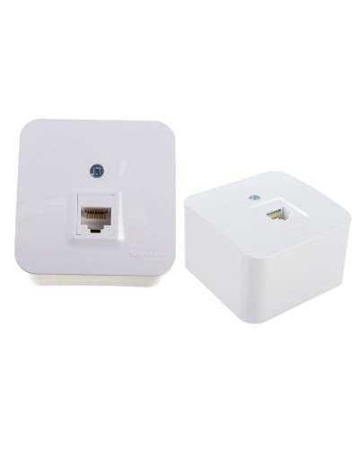 BLANCA розетка RJ45 1-местная, кат. 5Е, открытой установки, белый (BLNIA045001). Розетка компьютерная с изолированной пластиной. Systeme Electric в Омске