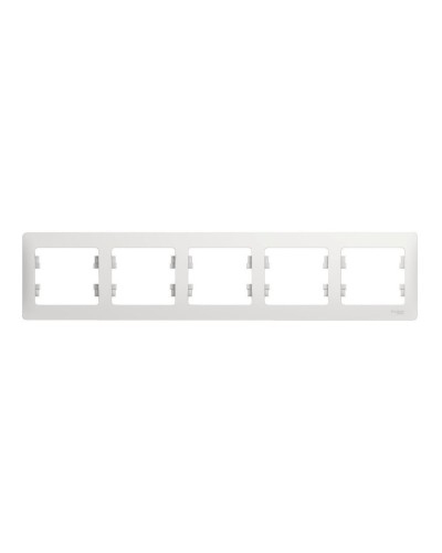 Glossa рамка 5-местная, белый (GSL000105). Рамка. Systeme Electric в Омске