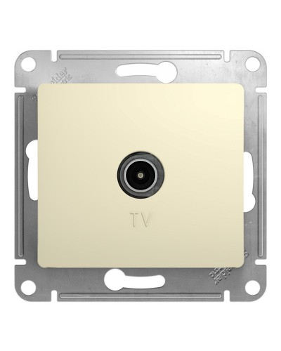 Glossa розетка TV антенна коннектор, 1-местная, скрытой установки, механизм, бежевый (GSL000293). Розетка TV антенна. Systeme Electric в Омске