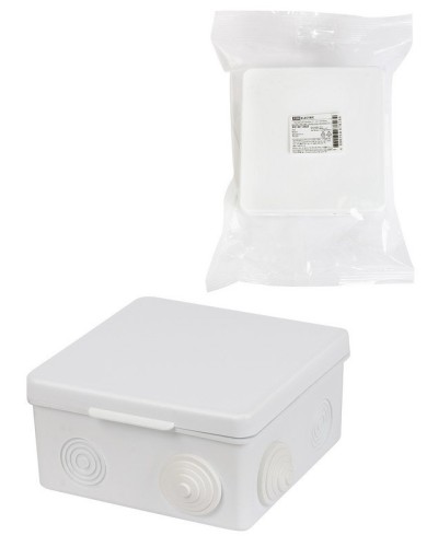 Коробка ОП 100х100х55мм, крышка, IP54, 8вх. (SQ1401-0513). Распаячная коробка. TDM ЕLECTRIC в Омске