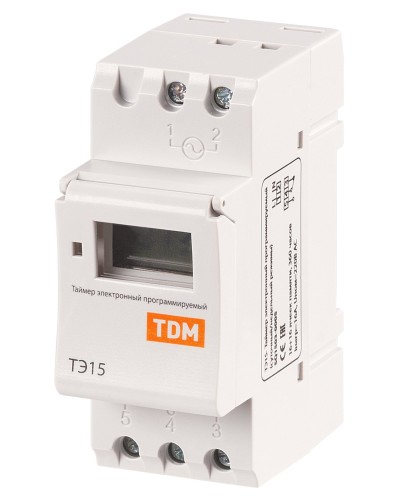ТЭ15-1мин/7дн-16on/off-16А-DIN TDM (SQ1503-0005). Таймер электронный. TDM ЕLECTRIC в Омске