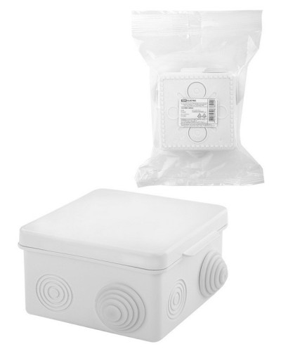 Коробка ОП 80х80х50мм, крышка, IP54, 7вх., белая (SQ1401-0922). Распаячная коробка. TDM ЕLECTRIC в Омске