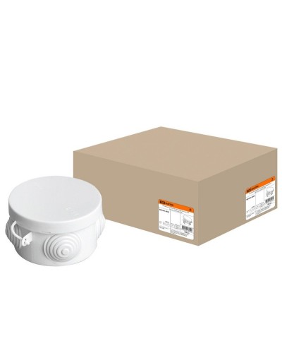 Коробка ОП D65х40мм, крышка, IP54, 4вх. (SQ1401-0501). Распаячная коробка. TDM ЕLECTRIC в Омске
