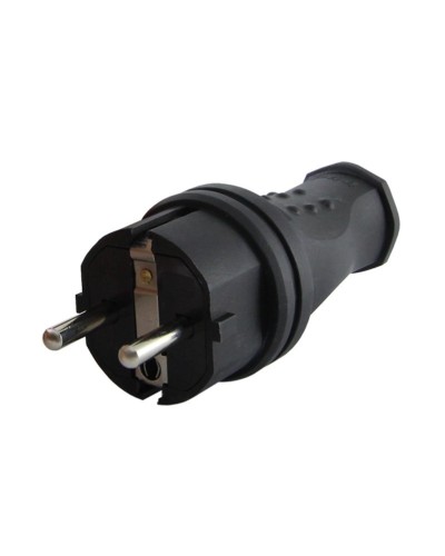 Вилка прямая 2Р+РЕ 16А 250В IP44 (SQ0612-0031). Вилка прямая каучук. TDM ЕLECTRIC в Омске