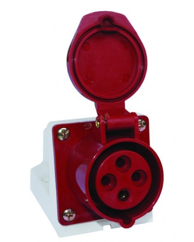 Розетка 124 стационарная 3Р+РЕ 32А 380В IP44 (SQ0602-0005). Розетка. TDM ЕLECTRIC в Омске