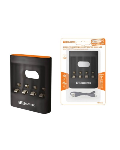 Зарядное устройство 36044 (3600mA 4слота АА/ААА 4 кан.USB) (SQ1702-0100). Зарядное устройство. TDM ЕLECTRIC в Омске
