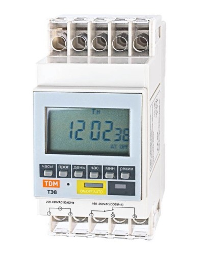ТЭ8A-1мин/7дн-8on/off-16А-DIN TDM (SQ1503-0002). Таймер электронный. TDM ЕLECTRIC в Омске