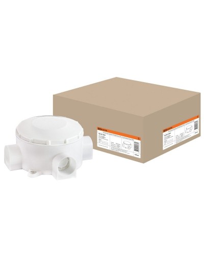 Распаячная коробка ОП D80х35мм, IP42, 3-х рожковая, белая TDM (SQ1401-4004). Распаячная коробка ОП. TDM ЕLECTRIC в Омске