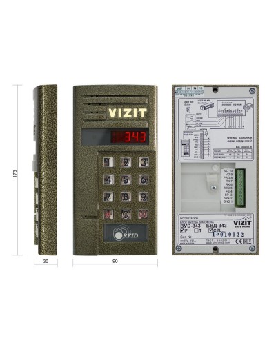 БВД-343FCPW. Вызывная панель цветная. VIZIT в Омске