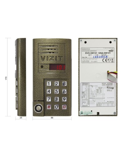БВД-SM101TCPL. Вызывная панель цветная. VIZIT в Омске