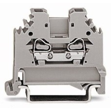 WAGO 280-101 клемма 2-х проводная серая. Клемма проходная на DIN-рейку с боковым подключением. WAGO