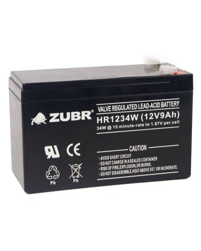 ZUBR HR 1234W (12V, 9Ah). Аккумулятор герметичный свинцово-кислотный. ZUBR в Омске