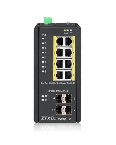 RGS200-12P-ZZ0101F. Промышленный L2 PoE+ коммутатор. ZYXEL в Омске