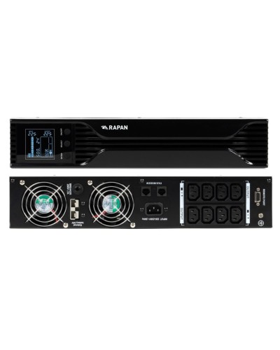 RAPAN-UPS 1000 RACK+2х9Ah (RAPAN-UPS 1000-RACK-IN-2х9-E) (8958). Бесперебойный источник питания. Бастион в Омске