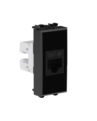 Розетка RJ-45, кат.5E, Avanti, 1 модуль, черный квадрат (4402661): Розетка компьютерная модульная в Омске