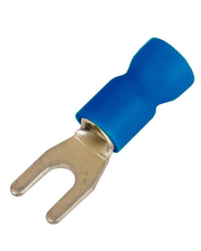 Наконечник вилочный НВИ 1,5-2,5 М4 (D4,3мм) (100 шт) (2B14P-EE-PVC). Наконечник вилочный с изолированным фланцем ПВХ. ДКС в Омске