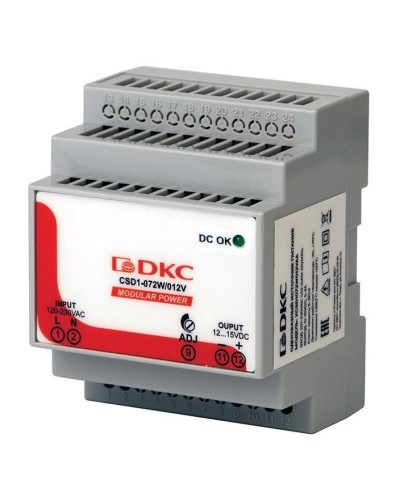Источник питания однофазный 72Вт, 5А, 12В (XCSD1072W012VAA). Источник питания  MODULAR POWER однофазный. ДКС в Омске