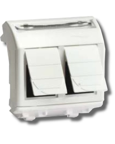 Розетка RJ-45 Brava 2 модуля белая (76656B): Розетка компьютерная с двумя разъёмами в Омске